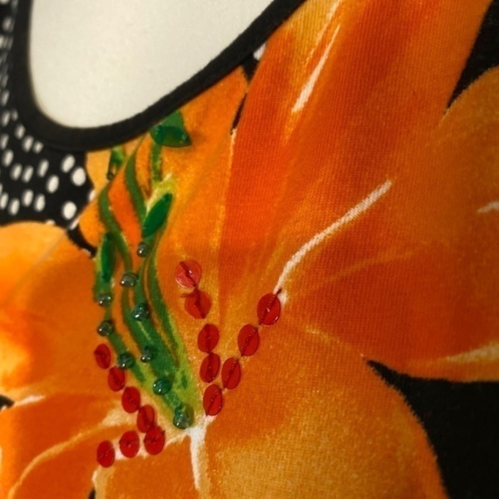 ALFRED DUNNER Top, Tropical & Polka Dots - Picture 5 of 8